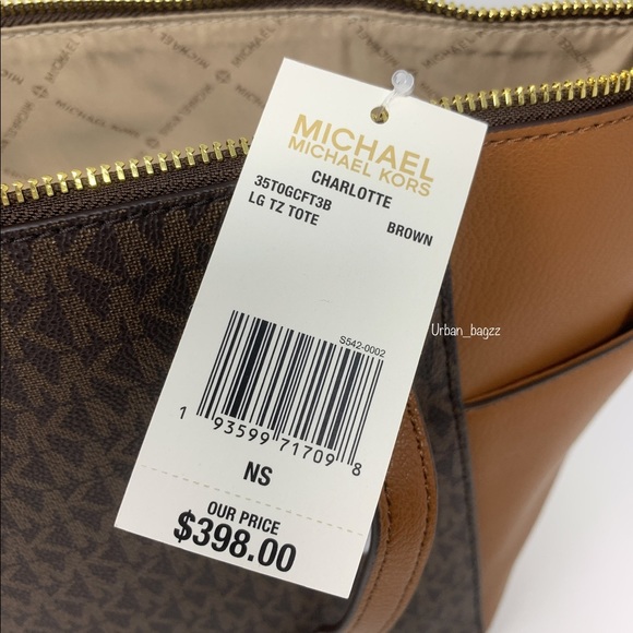 Michael Kors Charlotte Large Top Zip Tote - Picture 8 of 9